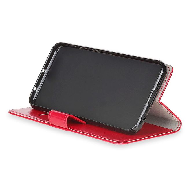 Sony Xperia XZ4 Compact Handyhülle - Crazy Horse Leder Bookcover Series - rot