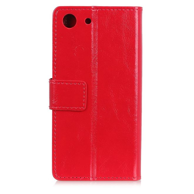 Sony Xperia XZ4 Compact Handyhülle - Crazy Horse Leder Bookcover Series - rot