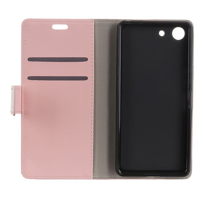 Sony Xperia XZ4 Compact Handyhülle - Crazy Horse Leder Bookcover Series - pink