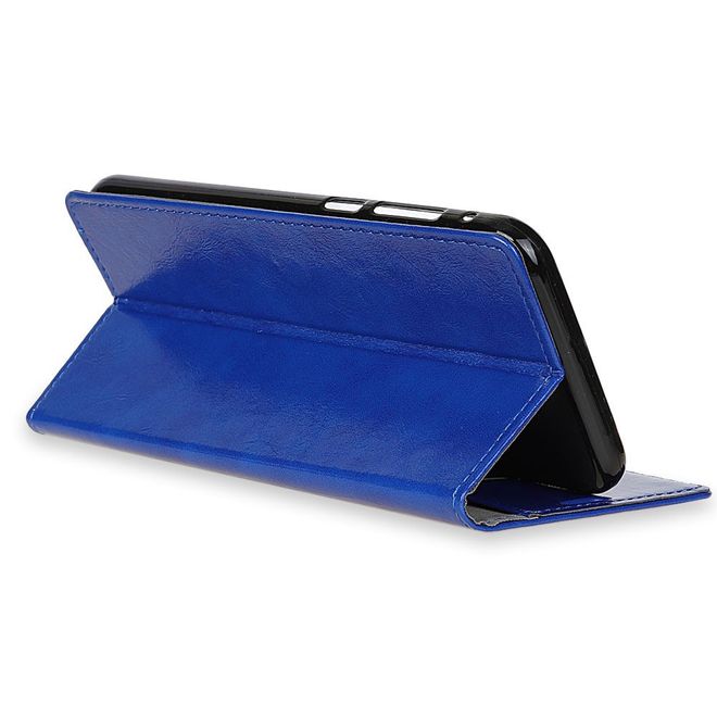 Sony Xperia XZ4 Compact Handyhülle - Crazy Horse Leder Bookcover Series - blau