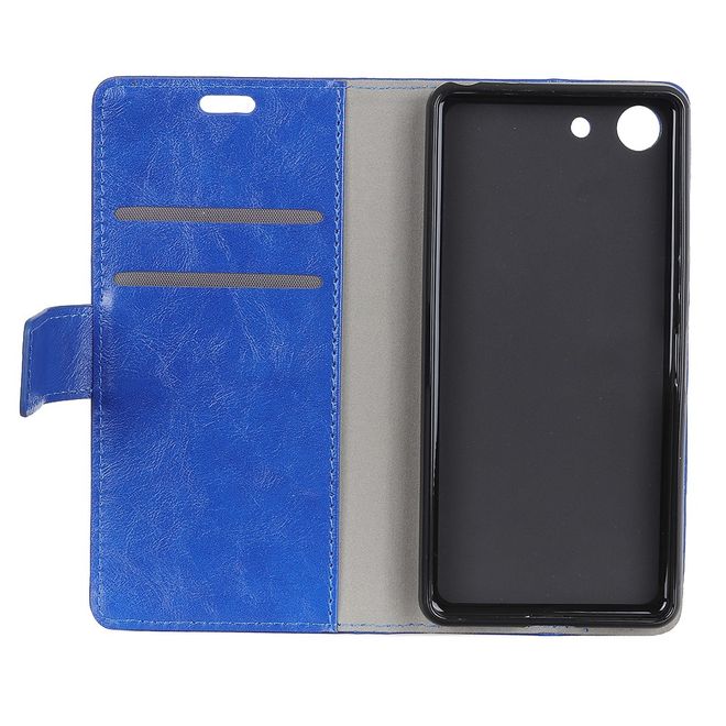 Sony Xperia XZ4 Compact Handyhülle - Crazy Horse Leder Bookcover Series - blau