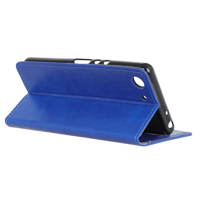 Sony Xperia XZ4 Compact Handyhülle - Crazy Horse Leder Bookcover Series - blau