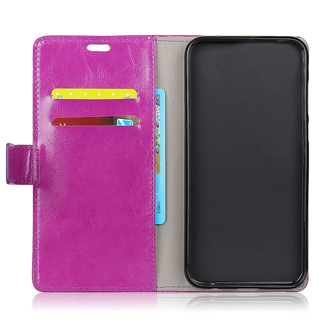 Sony Xperia XZ4 Compact Handyhülle - Crazy Horse Leder Bookcover Series - purpur