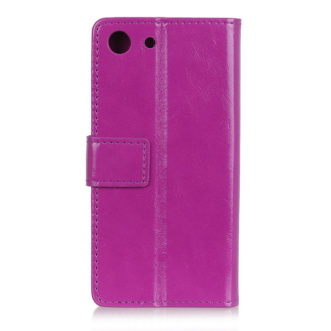 Sony Xperia XZ4 Compact Handyhülle - Crazy Horse Leder Bookcover Series - purpur