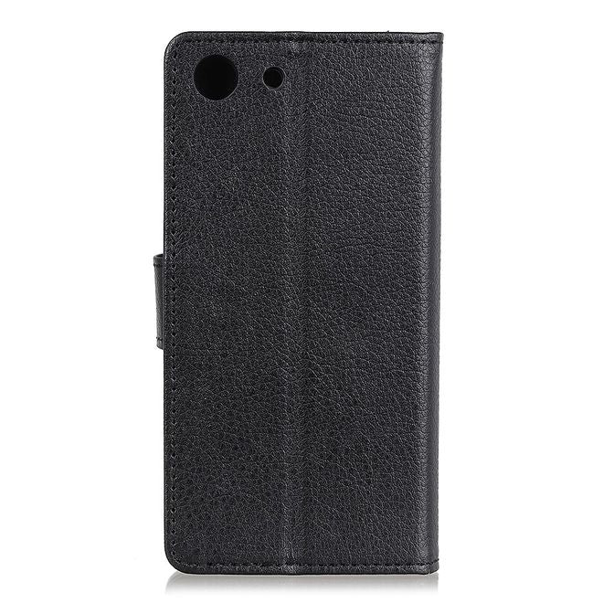 Sony Xperia XZ4 Compact Handy Hülle - Litchi Bookcover Series - schwarz