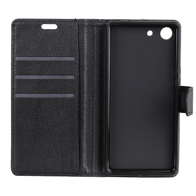 Sony Xperia XZ4 Compact Handy Hülle - Litchi Bookcover Series - schwarz
