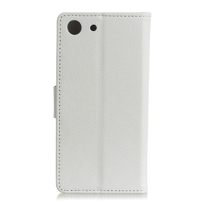 Sony Xperia XZ4 Compact Handy Hülle - Litchi Bookcover Series - weiss