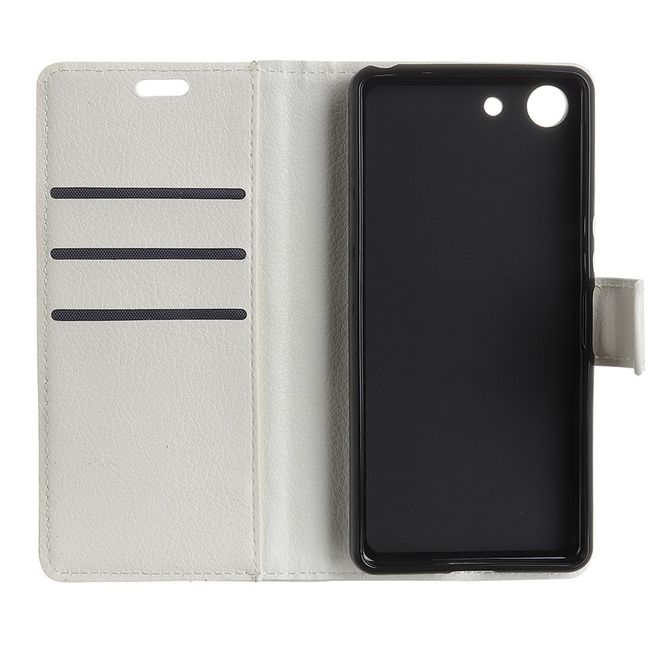 Sony Xperia XZ4 Compact Handy Hülle - Litchi Bookcover Series - weiss