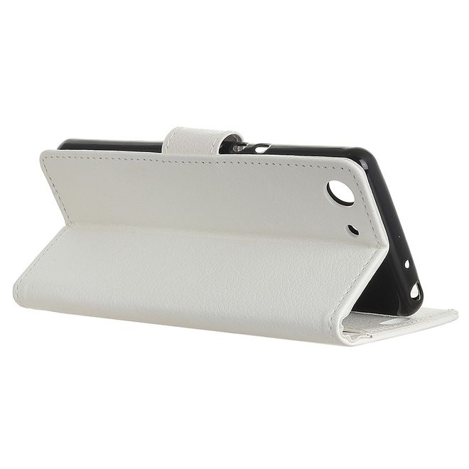 Sony Xperia XZ4 Compact Handy Hülle - Litchi Bookcover Series - weiss