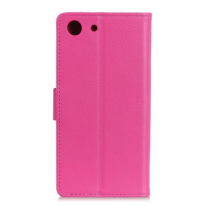 Sony Xperia XZ4 Compact Handy Hülle - Litchi Bookcover Series - rosa