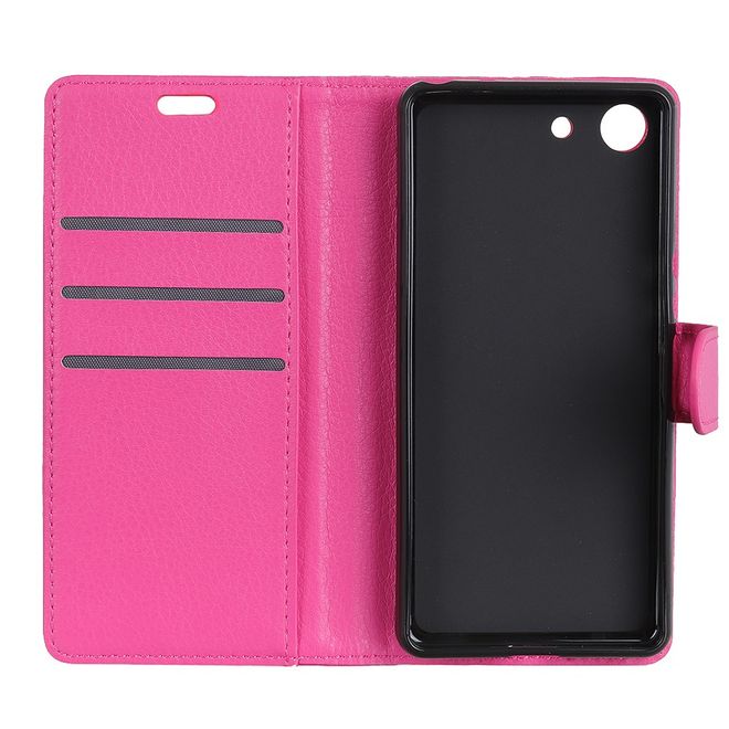 Sony Xperia XZ4 Compact Handy Hülle - Litchi Bookcover Series - rosa