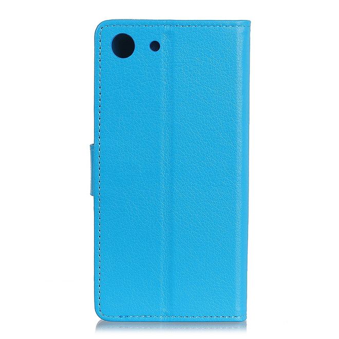 Sony Xperia XZ4 Compact Handy Hülle - Litchi Bookcover Series - blau