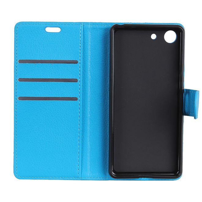 Sony Xperia XZ4 Compact Handy Hülle - Litchi Bookcover Series - blau
