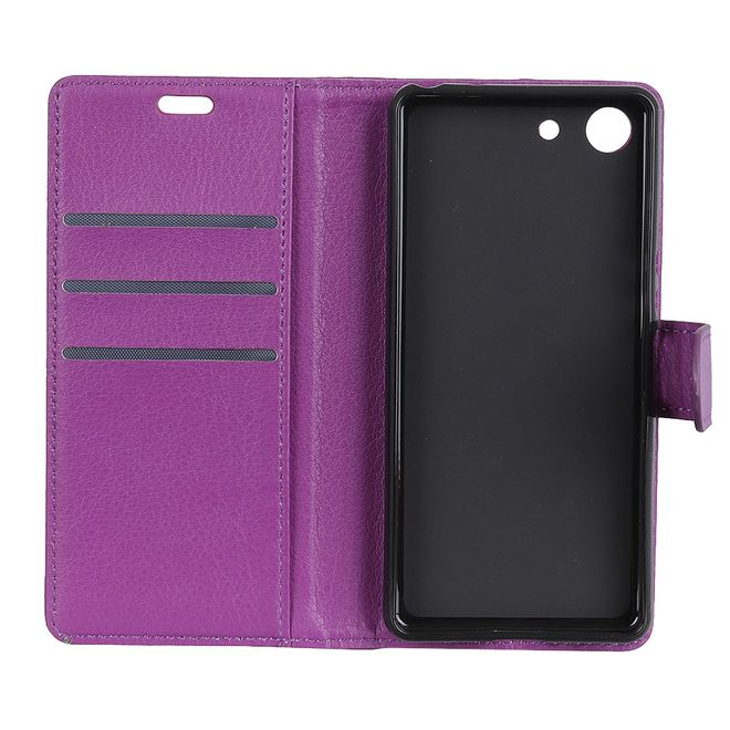Sony Xperia XZ4 Compact Handy Hülle - Litchi Bookcover Series - purpur