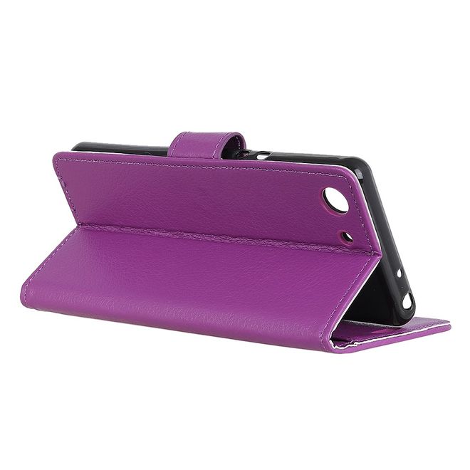 Sony Xperia XZ4 Compact Handy Hülle - Litchi Bookcover Series - purpur