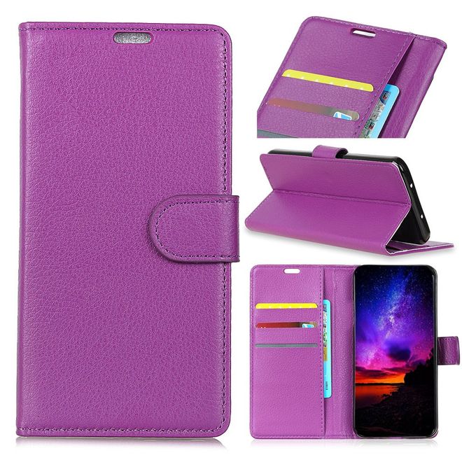 Sony Xperia XZ4 Compact Handy Hülle - Litchi Bookcover Series - purpur