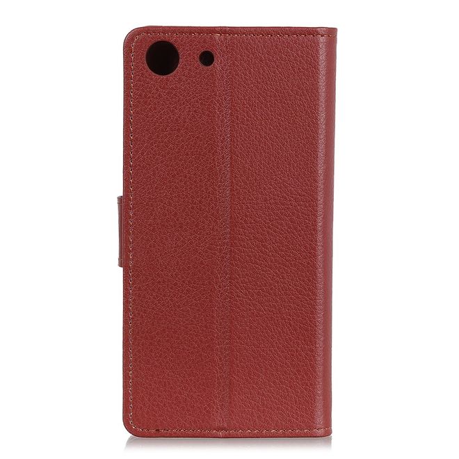 Sony Xperia XZ4 Compact Handy Hülle - Litchi Bookcover Series - braun