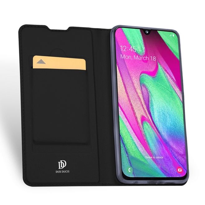 Dux Ducis - Samsung Galaxy A40 Hülle - Handy Bookcover - Skin Pro Series - schwarz