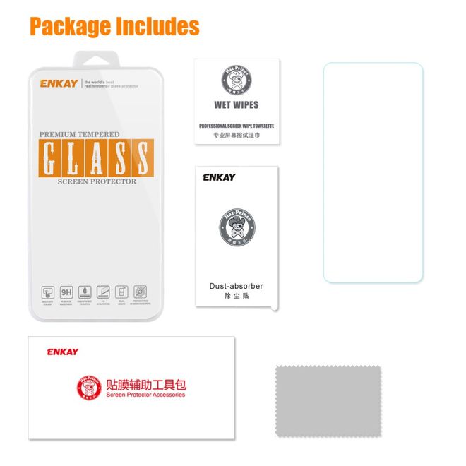 Enkay - Samsung Galaxy A80 Schutzglas Displayschutz - Panzer Glas - 9H 2.5D - transparent