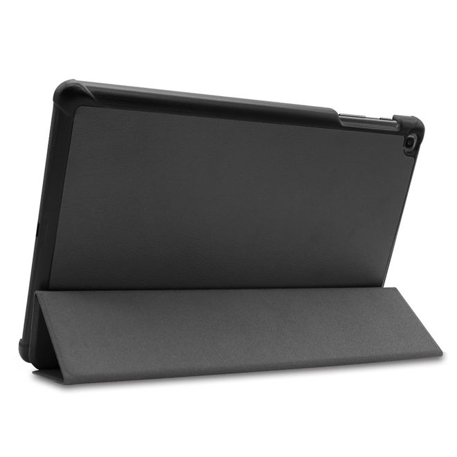 Samsung Galaxy Tab A 10.1 (2019) Hülle - Dreifach faltbares Leder Case - schwarz