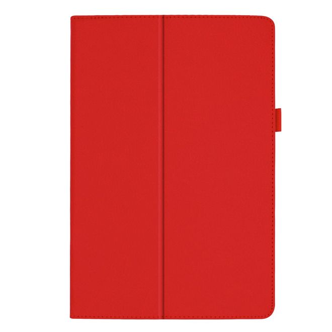 Samsung Galaxy Tab S5e Hülle - Leder Case mit Litchitextur - rot
