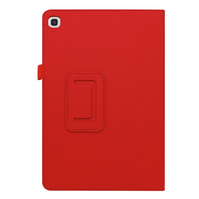 Samsung Galaxy Tab S5e Hülle - Leder Case mit Litchitextur - rot