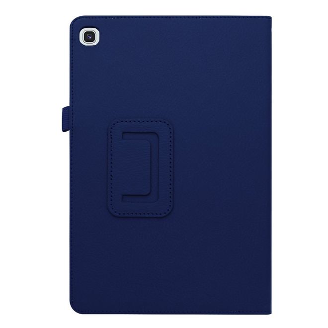 Samsung Galaxy Tab S5e Hülle - Leder Case mit Litchitextur - dunkelblau