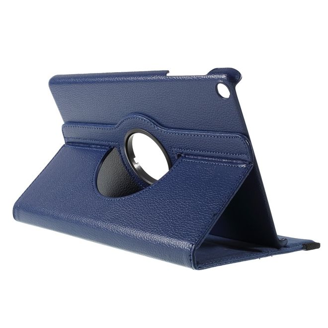 Samsung Galaxy Tab A 10.1 (2019) Hülle - 360° rotierbares Case aus Leder - dunkelblau