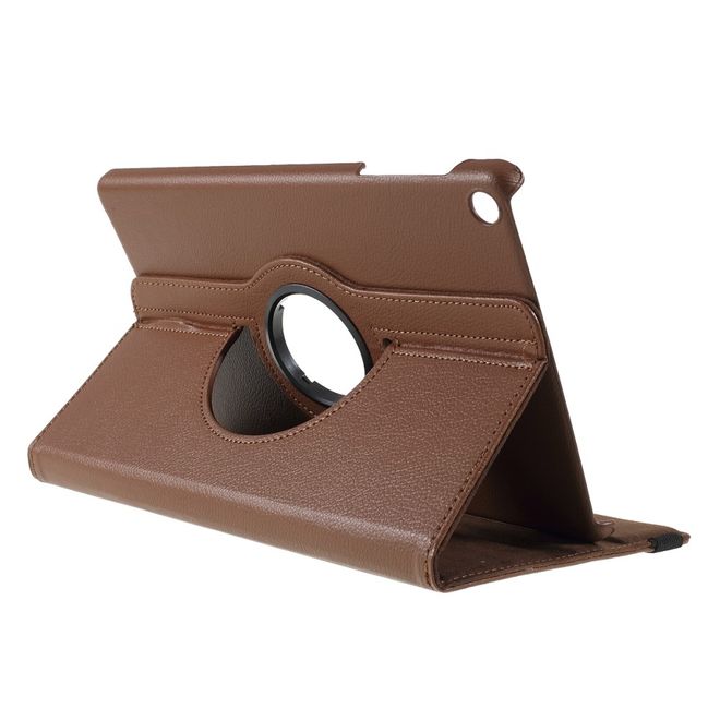 Samsung Galaxy Tab A 10.1 (2019) Hülle - 360° rotierbares Case aus Leder - braun