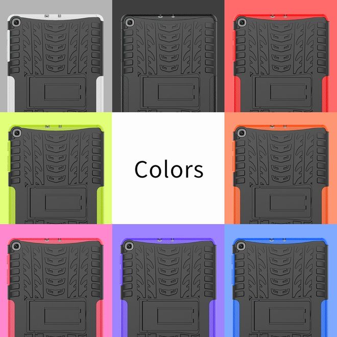 Samsung Galaxy Tab A 10.1 (2019) Hülle - Robustes Plastik Hardcase - weiss