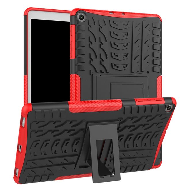 Samsung Galaxy Tab A 10.1 (2019) Hülle - Robustes Plastik Hardcase - rot