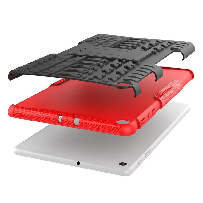 Samsung Galaxy Tab A 10.1 (2019) Hülle - Robustes Plastik Hardcase - rot