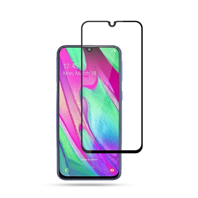 Samsung Galaxy A40 Panzerglas 2.5D Full Cover - Full Glue Displayschutz (0.33 mm) - schwarz