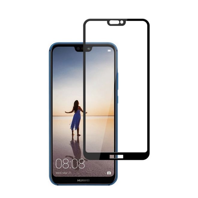 Huawei P20 Lite Panzerglas 3D Full Screen - Full Glue Displayschutz (0.33 mm) - schwarz