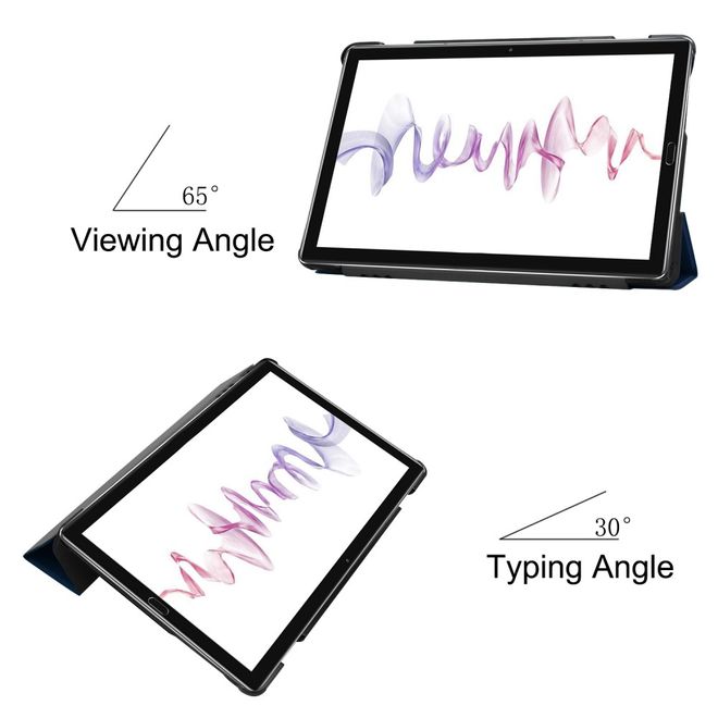 Enkay - Huawei MediaPad M6 10.8 Hülle - Smart Case - dreifach faltbar - dunkelblau