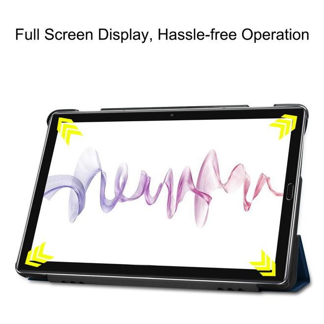 Enkay - Huawei MediaPad M6 10.8 Hülle - Smart Case - dreifach faltbar - dunkelblau