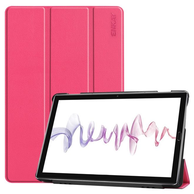Enkay - Huawei MediaPad M6 10.8 Hülle - Smart Case - dreifach faltbar - rosa