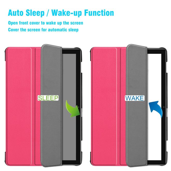 Enkay - Huawei MediaPad M6 10.8 Hülle - Smart Case - dreifach faltbar - rosa