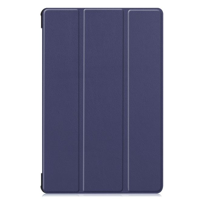 Samsung Galaxy Tab S6 Hülle - Dreifach faltbares Leder Case - dunkelblau