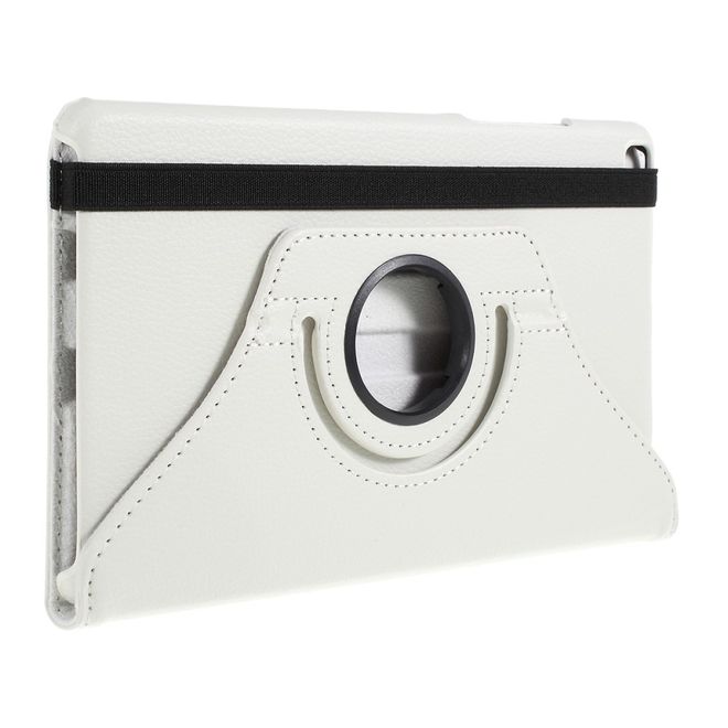 Samsung Galaxy Tab A 8.0 (2019) Hülle - 360° rotierbares Case aus Leder - weiss