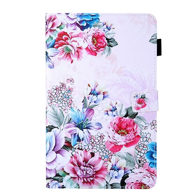 Samsung Galaxy Tab A 8.0 (2019) Tablethülle - Case aus Leder - mit Standfunktion - Blumen