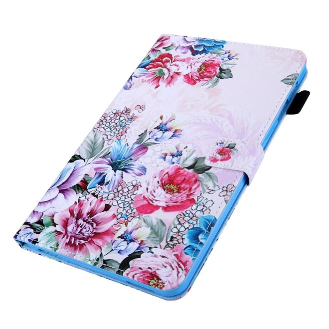 Samsung Galaxy Tab A 8.0 (2019) Tablethülle - Case aus Leder - mit Standfunktion - Blumen