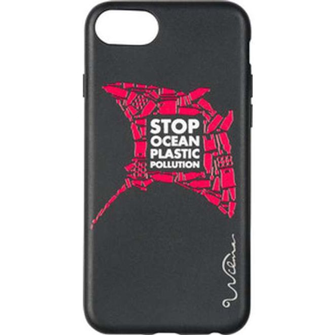 Wilma - iPhone SE (2022) / SE (2020) / 8 / 7 / 6S / 6 Hülle - biologisch abbaubar - Stop Plastic Manta - schwarz