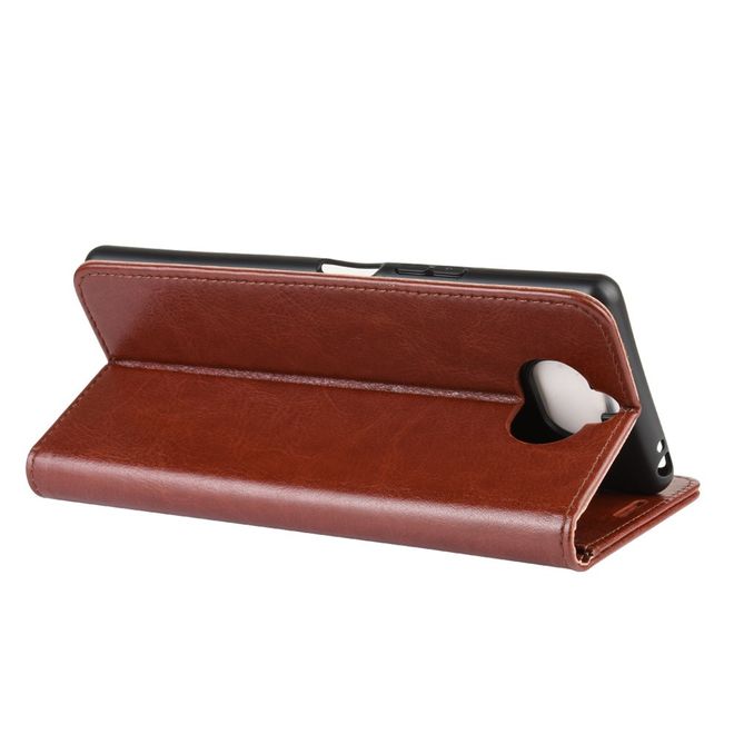 Sony Xperia 8 Handyhülle - Crazy Horse Leder Bookcover Series - braun