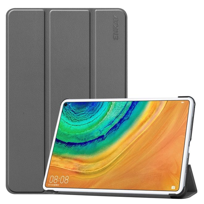 Enkay - Huawei MatePad Pro Hülle - Smart Case - dreifach faltbar - grau