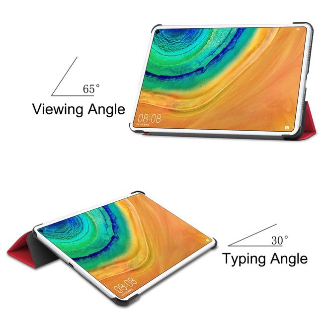 Enkay - Huawei MatePad Pro Hülle - Smart Case - dreifach faltbar - rot