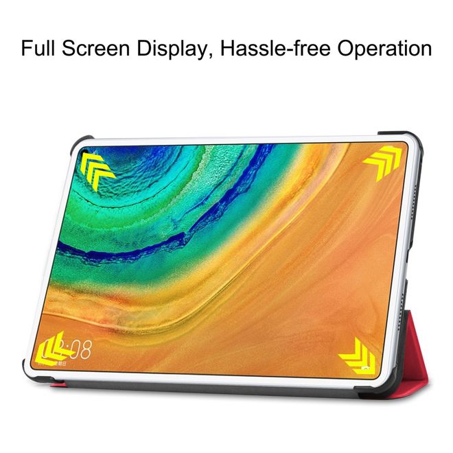 Enkay - Huawei MatePad Pro Hülle - Smart Case - dreifach faltbar - rot