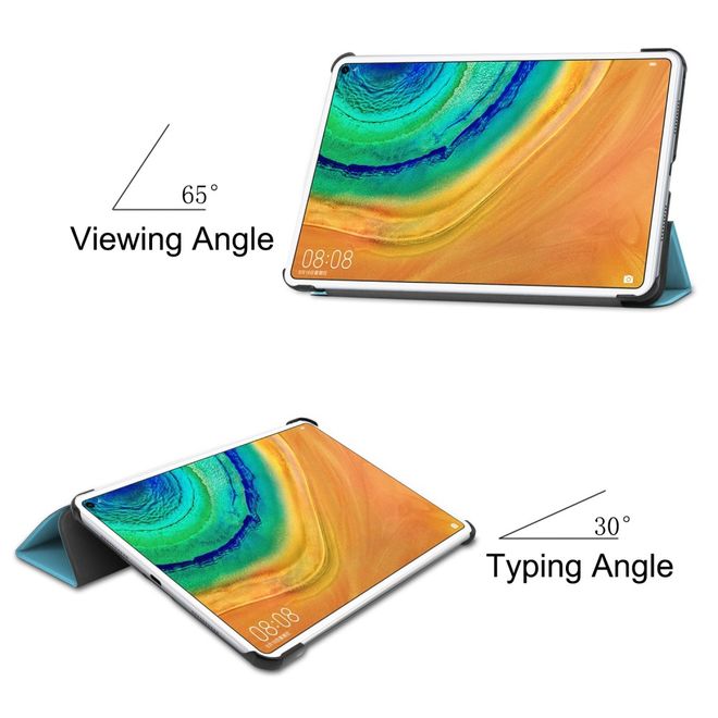 Enkay - Huawei MatePad Pro Hülle - Smart Case - dreifach faltbar - hellblau