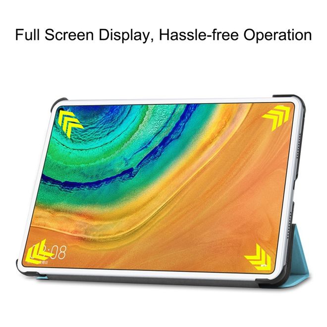 Enkay - Huawei MatePad Pro Hülle - Smart Case - dreifach faltbar - hellblau