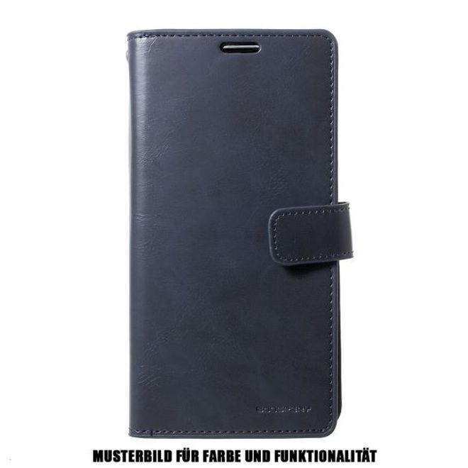 Goospery - Samsung Galaxy S20+ Hülle - Leder Bookcover - Mansoor Diary Series - navy